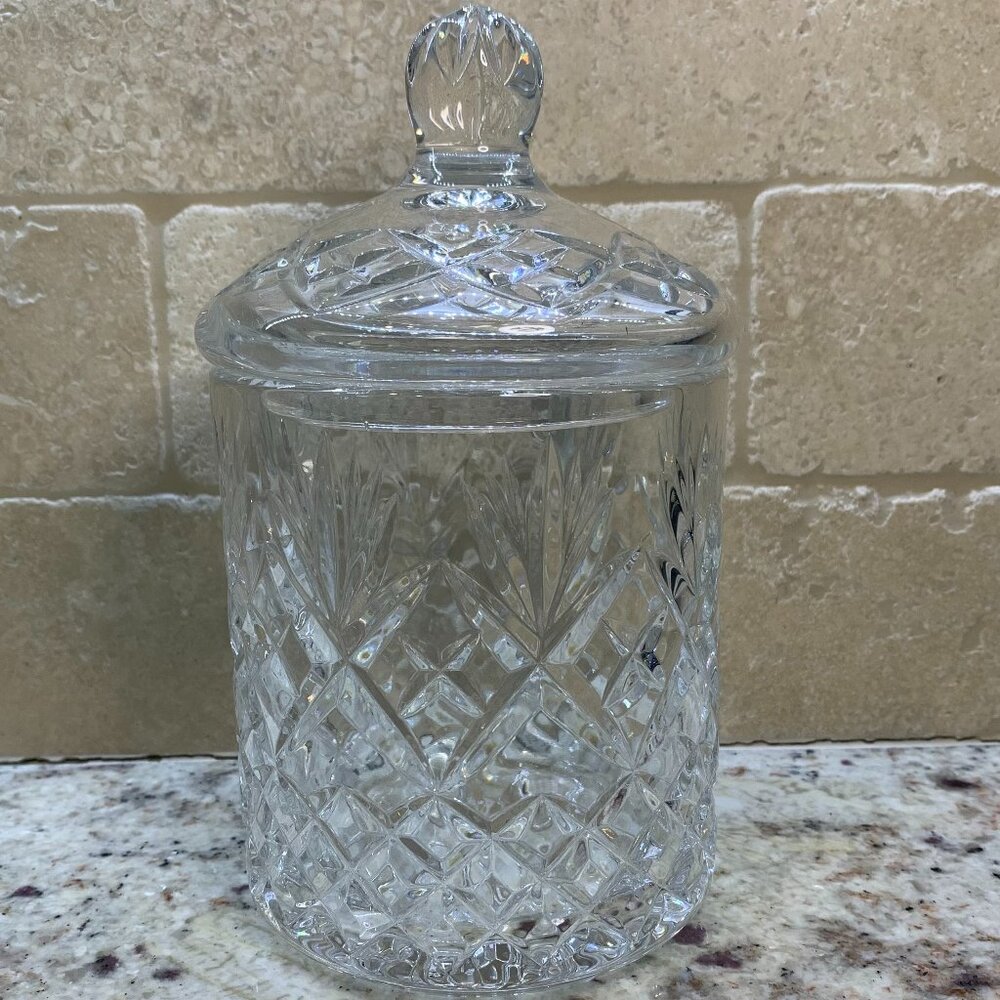 Crystal Biscuit Barrel 7 1/2"